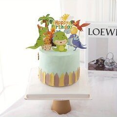 '12 tk Dinosauruse koogipeakomplekt sünnipäevaks koogipea Tyrannosaurus Rex Wing Dragon Wrist Dragon Cake Topper' hind ja info | Peokaunistused | kaup24.ee