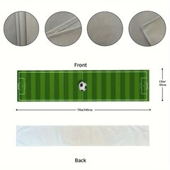 '1 tk Rohelise jalgpalliväljaku polüestrist lauajooksja Ameerika jalgpall Green Field Runner jalgpall Sügisene sünnipäevapidu Köök söögilaua kaunistus Kodukaunistus Ruumi sisustus' hind ja info | Peokaunistused | kaup24.ee
