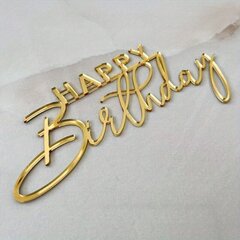 '1 tk Happy Birthday Cake Topper.' hind ja info | Peokaunistused | kaup24.ee