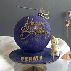 '1 tk Happy Birthday Cake Topper.' hind ja info | Peokaunistused | kaup24.ee