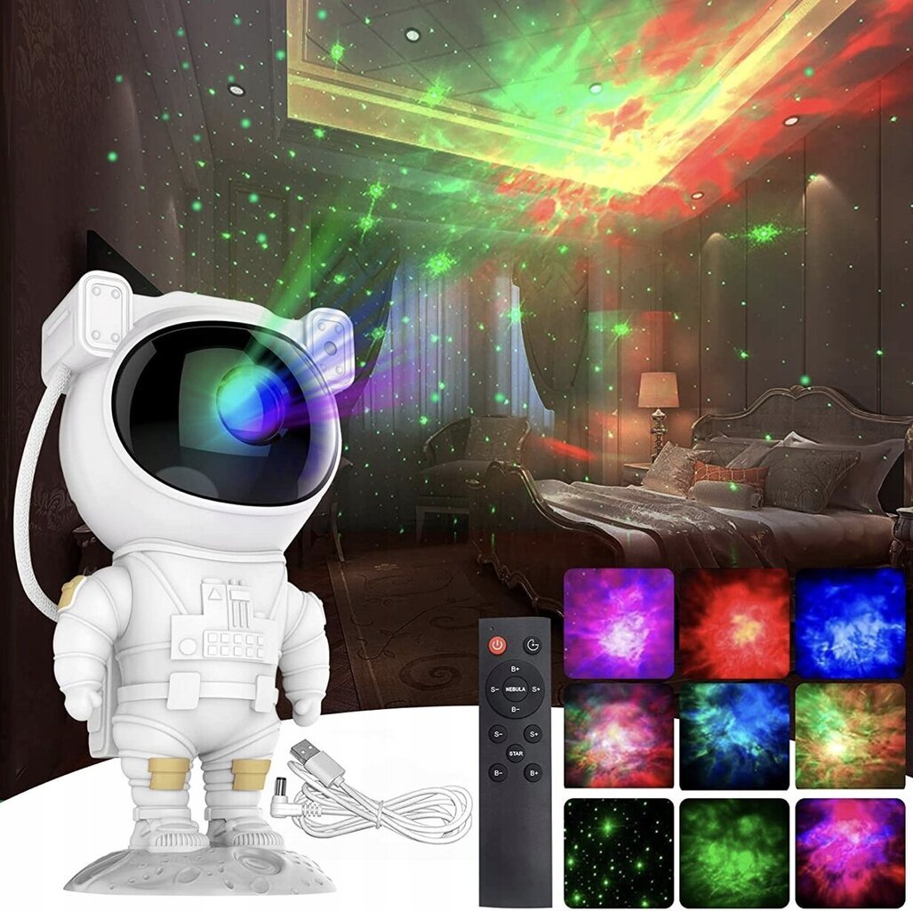 LED-projektor astronaut AstroShine, valge hind ja info | Peokaunistused | kaup24.ee