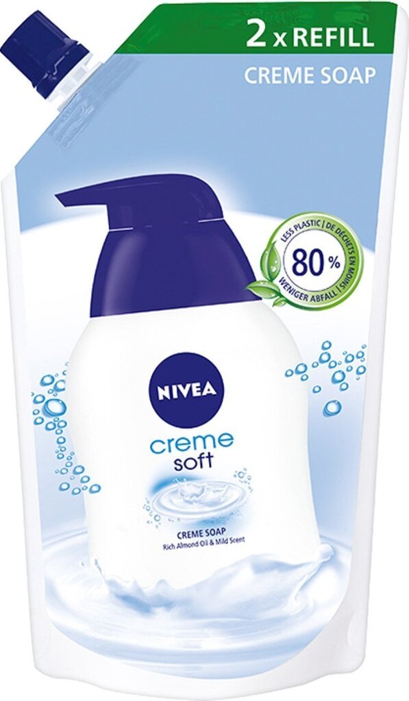 Vedelseep dosaator Nivea Creme Soft 500 ml hind ja info | Seebid | kaup24.ee