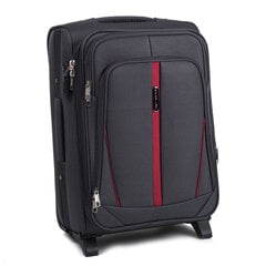 Средний чемодан Wings Buzzard, 64 см, 2 колесика, серый цена и информация | Чемоданы, дорожные сумки | kaup24.ee