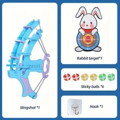 'Tegevusrohke vibu ja noolega sihik jänes, kes sihib viskamist kleepuva palliga kada, õues sihikule laskmine spordiala sihikule mänguasjad kleeppall Vanema-lapse suhtlusmäng Lastepäeva mänguasjad kingitused' hind ja info | Peokaunistused | kaup24.ee