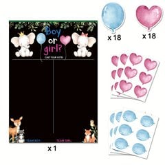 'Baby Reveal Party Game Card Baby Shower Sünnipäevapeo Poisid ja tüdrukud paljastavad salajase dekoratsioonipeo atmosfääri Lihavõttepühade kingitus' hind ja info | Peokaunistused | kaup24.ee