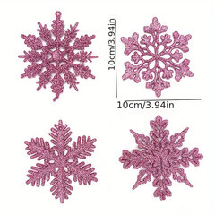 '1p снежинки, рождественские украшения, елочные украшения, подвесные аксессуары, блестящий золотой порошок, пластиковые подвесные украшения из снежинок (случайный стиль)' цена и информация | Праздничные декорации | kaup24.ee