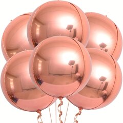 'Giant Rose Golden Balloon - 6tk | Metalliline roosakuldne alumiiniumfooliumist õhupalliga peokaunistus pulmapeole' hind ja info | Peokaunistused | kaup24.ee