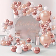 '138tk, Rose Golden Balloon Arch Kit koos Rose Golden ja White Balloons Konfeti õhupallid Rose Golden Balloon Garland, ideaalne sünnipäeva pulmapeoks!' hind ja info | Peokaunistused | kaup24.ee