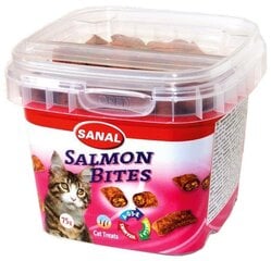 Täiskasvanud kasside toidulisand lõhega SANAL Salmon Bites, 75 g hind ja info | Maiustused kassidele | kaup24.ee