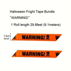 'Halloweeni hoiatuslint – 9,08 m x 7,62 cm PE hirmutav teip peoks, hoiatuseks ja kummitavaks sisekujunduseks, sobib vanusele 14+ (3 pakk)' hind ja info | Peokaunistused | kaup24.ee