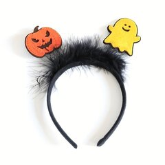 '1tk Pumpkin Ghost Halloween Feather Hair Bow Hot Party Head Bow puhkusekingitus Juukseaksessuaarid' hind ja info | Karnevali kostüümid | kaup24.ee