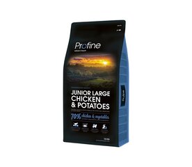 Profine Dog Junior Large Chicken & Potatoes kuivtoit suurte tõugude noortele koertele, 15 kg hind ja info | Kuivtoit koertele | kaup24.ee