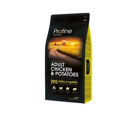 Profine Dog Adult Chicken & Potatoes kuivtoit koertele, 15 kg hind ja info | Kuivtoit koertele | kaup24.ee