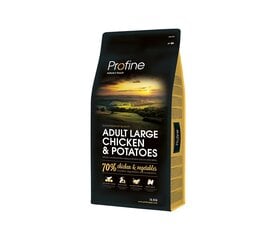 Profine Dog Adult Large Chicken & Potatoes сухой корм для собак крупных пород, 15 кг цена и информация | Сухой корм для собак | kaup24.ee