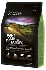 Profine Dog Light Lamb & Potatoes kuivtoit koertele, 3 kg hind ja info | Kuivtoit koertele | kaup24.ee