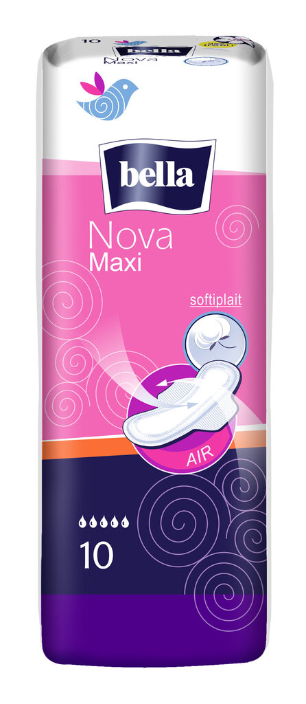 Hügieenisidemed Bella Nova Maxi, 10 x 10 tk цена и информация | Tampoonid, hügieenisidemed, menstruaalanumad | kaup24.ee