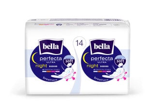 Гигиенические пакеты Bella Perfecta Night Soft, 7 x 14 шт. цена и информация | Тампоны, гигиенические прокладки для критических дней, ежедневные прокладки | kaup24.ee