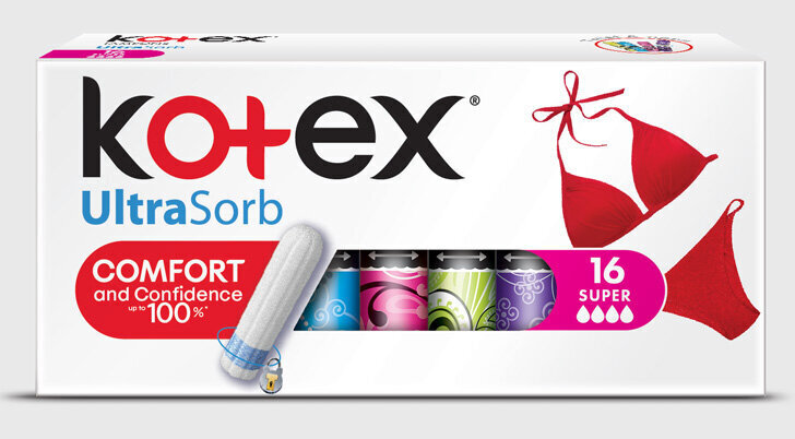 Tampoonid Kotex Super, 6x16 tk цена и информация | Tampoonid, hügieenisidemed, menstruaalanumad | kaup24.ee