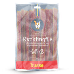 Husse Kycklingfilé, 100 г | Куриное вяленое мясо с хондоритином и глюкозамином цена и информация | Лакомства для собак | kaup24.ee