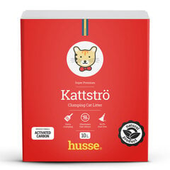 Husse Kattströ Red, 10 л | Наполнитель для кошачьего туалета из серой бентонитовой глины цена и информация | Наполнители для кошачьих туалетов | kaup24.ee