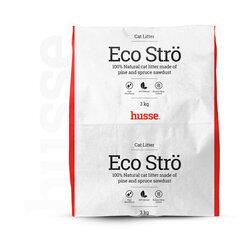 Husse Eco Strö, 3 кг | 100% натуральный и биоразлагаемый наполнитель для кошачьего туалета цена и информация | Наполнители для кошачьих туалетов | kaup24.ee