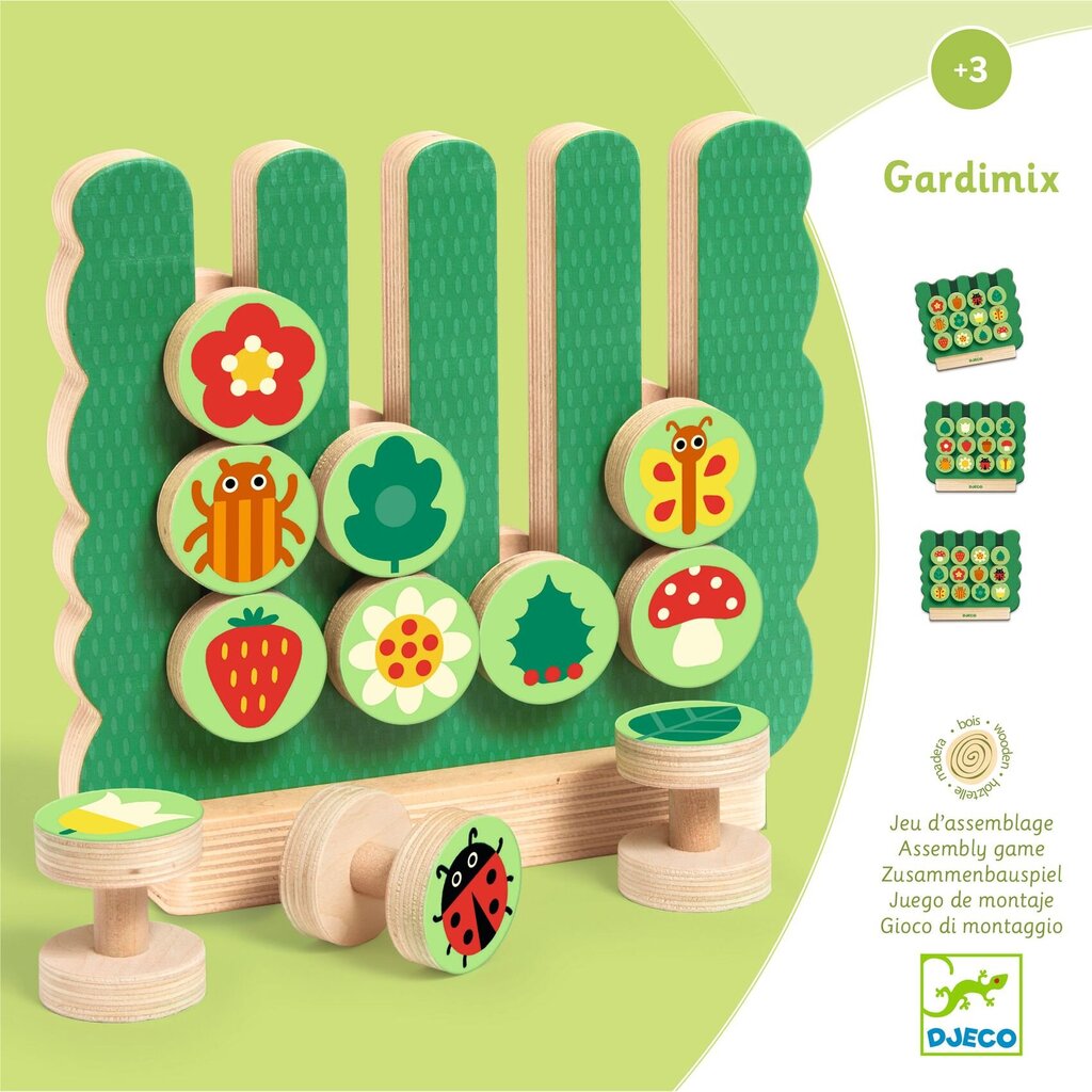 Õpetlik puidust mäng - Gardimix, Djeco DJ01616 hind ja info | Lauamängud ja mõistatused | kaup24.ee