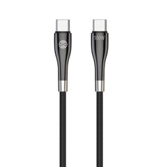 Forever Sleek kaabel USB-C - USB-C 1,0 m 100W must hind ja info | Mobiiltelefonide kaablid | kaup24.ee