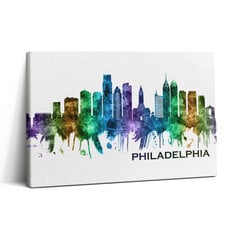 Maalimine Lõuendile Värvikas illustratsioon Philadelphiast, 30x20 цена и информация | Картины, живопись | kaup24.ee