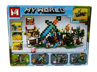 Konstruktor MineCraft My World Komplekt 4 ühes hind ja info | Klotsid ja konstruktorid | kaup24.ee