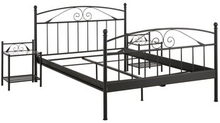 Кровать Notio Living Birgit Bed 140x200 см, черная цена и информация | Кровати | kaup24.ee