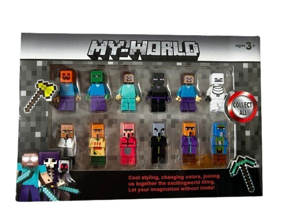 Figuriinid konstruktoritele My World Minecraft, 12 tk. цена и информация | Poiste mänguasjad | kaup24.ee