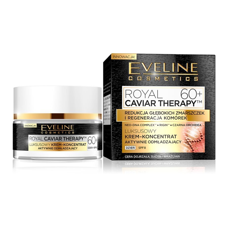 Noorendav päevakreem Eveline Royal Caviar Therapy 60+ 50 ml hind ja info | Näokreemid | kaup24.ee