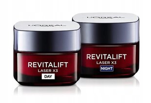 Päeva- ja öökreem Loreal Paris Revitalift Laser x3 hind ja info | Näokreemid | kaup24.ee