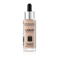 Jumestuskreem Eveline Liquid Control HD Mattifying Drops 32 ml, 030 Sand Beige hind ja info | Jumestuskreemid, puudrid | kaup24.ee