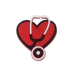 Резиновые булавки украшения для Crocs эмблема медицинская сердце-стетоскоп патч 88-56 цена и информация | Детские резиновые сабо | kaup24.ee