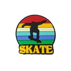 Резиновый штырь-украшение для эмблемы Crocs Значок скейтера с надписью "Skate" 574-08 цена и информация | Детские резиновые сабо | kaup24.ee