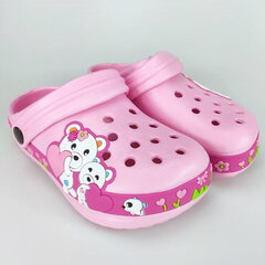 Детские шлепанцы Crocs с пеной и тапочками для бассейна с мишкой 31 GY2491 ROSE 31 цена и информация | Детские тапочки, домашняя обувь | kaup24.ee