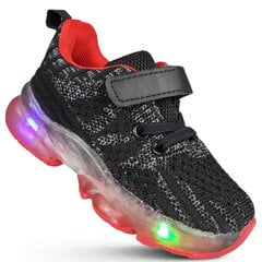 Спортивные туфли Lewis Flicker Black 21 X559A BLACK-RED 21 цена и информация | Детская спортивная обувь | kaup24.ee