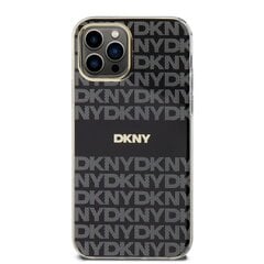 DKNY PC|TPU Repeat Pattern Tonal Stripe Magsafe Case for iPhone 12|12 Pro Black цена и информация | Чехлы для телефонов | kaup24.ee