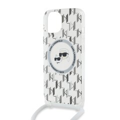 Karl Lagerfeld IML Monogram Crossbody K&CH Heads MagSafe Case for iPhone 13 Transparent цена и информация | Чехлы для телефонов | kaup24.ee