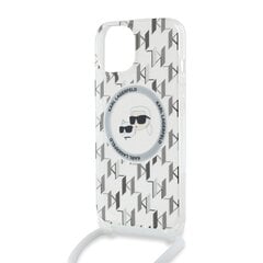 Karl Lagerfeld IML Monogram Crossbody K&CH Heads MagSafe Case for iPhone 14 Transparent цена и информация | Чехлы для телефонов | kaup24.ee