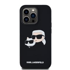 Karl Lagerfeld Liquid Silicone Double Heads MagSafe Case for iPhone 14 Pro Black цена и информация | Чехлы для телефонов | kaup24.ee