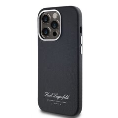 Karl Lagerfeld Grained PU Hotel RSG Case for iPhone 13 Pro Max Black цена и информация | Чехлы для телефонов | kaup24.ee