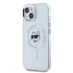 Karl Lagerfeld IML Choupette Head Metal Frame MagSafe Case for iPhone 15 Transparent цена и информация | Чехлы для телефонов | kaup24.ee