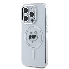 Karl Lagerfeld IML Choupette Head Metal Frame MagSafe Case for iPhone 15 Pro Max Transparent цена и информация | Чехлы для телефонов | kaup24.ee