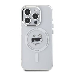 Karl Lagerfeld IML Choupette Head Metal Frame MagSafe Case for iPhone 15 Pro Max Transparent цена и информация | Чехлы для телефонов | kaup24.ee