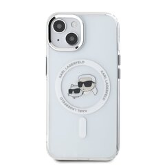 Karl Lagerfeld IML K&CH Heads Metal Frame MagSafe Case for iPhone 13 Transparent цена и информация | Чехлы для телефонов | kaup24.ee