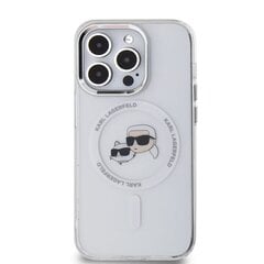 Karl Lagerfeld IML K&CH Heads Metal Frame MagSafe Case for iPhone 13 Pro Transparent цена и информация | Чехлы для телефонов | kaup24.ee