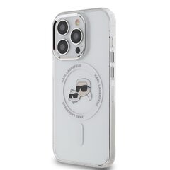 Karl Lagerfeld IML K&CH Heads Metal Frame MagSafe Case for iPhone 13 Pro Transparent цена и информация | Чехлы для телефонов | kaup24.ee