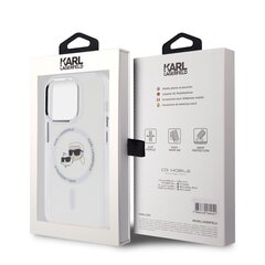 Karl Lagerfeld IML K&CH Heads Metal Frame MagSafe Case for iPhone 13 Pro Max Transparent цена и информация | Чехлы для телефонов | kaup24.ee